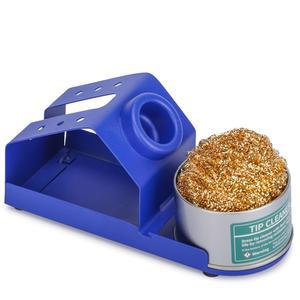 이화 M-2 납땜 다리미 홀더, 황동 양모 팁 클리너 및 안정적인 보관 청소용 스펀지 포함 내열