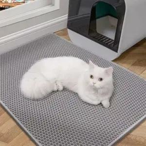 매트 고양이 모래 화장실 벌집 그레이 패드 발판 모래 (WFKB8EA)