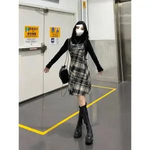 여자 정장세트 체크 나시 원피스 추동 빅사이즈 이너 톱 투피스 원픽4