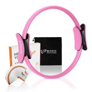 RitFit 필라테스 링 서클 - 허벅지 안쪽과 바깥쪽을 토닝하는 14인치 매직 피트니스 서클, 보너스 운동 가이드 포함