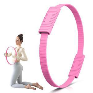 Zmarthumb 필라테스 링, 13.5인치 실리콘 매직 피트니스 서클, 듀얼 그립, 가볍고 내구성이 뛰어난 유연 저항 운동 장비로 팔, 허벅지, 다리, 코어를 단련할 수 있습니다