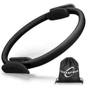 필라테스 링 피트니스 서클 14인치 요가 매직 서클과 팔, 허벅지/다리 및 코어 홈 운동 기구를 위한 이중 패딩 핸들