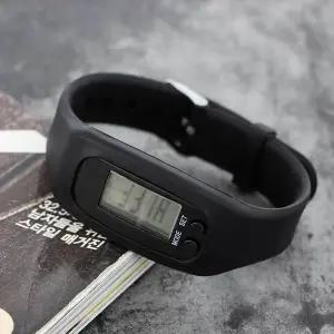 [하프클럽/]블랙 손목 만보기 만보기기계 러닝 시계 운동