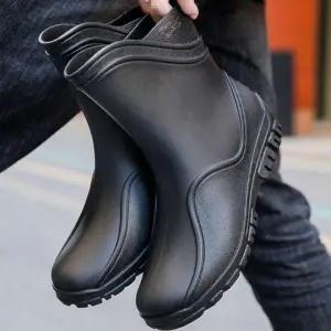 방한 겨울 내피탈부츠 남자 2컬러 레인부츠 털장화