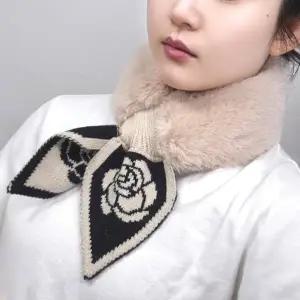 극세사 니트 장미 목돌이 겨울 보온 여성 패션 털목돌이 넥워머