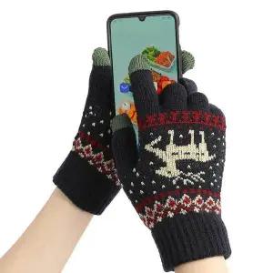 [하프클럽/]스마트폰 터치 니트 장갑 여성 방한 겨울 털 따뜻한