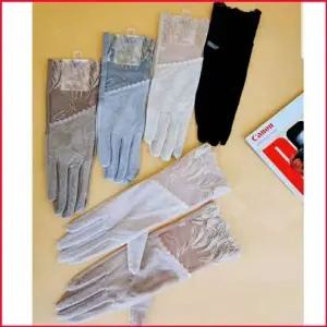 [하프클럽/]여성 스마트터치장갑 꽃무늬 운전용 여름 등산 레이스