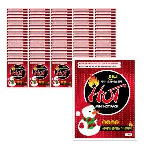 테온셀 눈사람 미니 붙이는 핫팩 100매 안전인증 보온용품