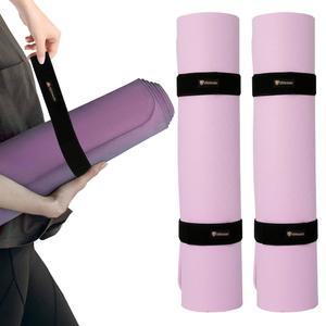 Aolamegs 요가 매트 스트랩, 헤비 듀티 번지 스트랩 밴드, 매트/운동/운동용 랩 정리함(20인치 L x 2인치 W)