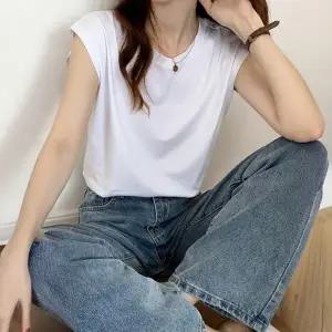 여성 나시 루즈핏 이너티 캡소매 민소매 레이어드 티셔츠