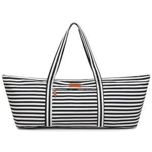 엘렌츄어 여성용 대형 요가 매트 가방, 필라테스 오피스 비치 운동용 여행용 짐 스트랩이 달린 토트 캐리어 1/4인치 1/2인치 두꺼운 운동