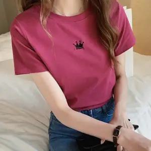 슬림 라운드티 여자 반소매 티셔츠 흰티 면티 무지티