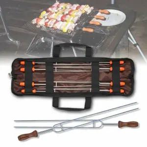 캠핑 바베큐 꼬치 구이 스텐 꼬지 닭 숯불구이 꼬챙이