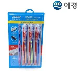 ( )양치질 애경 토탈케어 칫솔 4개 미세모 양 가글 구강관리 치아관리 양치습관