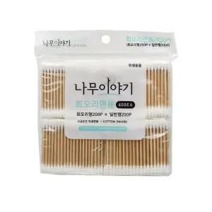 ( )순면 나무면봉 회오리 일반 혼합형 귀청소 400P 위생 귀이개 메이크업 목욕탕