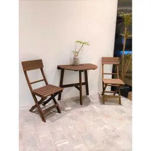 감성 반원 테이블세트 야외용 우드 4인용 세라믹