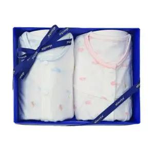 [압소바](하남점)[압소바 26년SS 임신출산백일돌선물] 요미 내의 2벌 세트(1A1A10301A) 핑크+블루