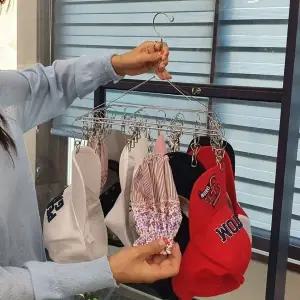 스텐 양말 빨래집게 사각 미니건조대 30구 (WFKBIOL)