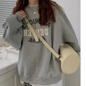 기모안감 여성 긴팔 티셔츠 오버핏 겨울 의류 편안한 긴팔 여성 겨울