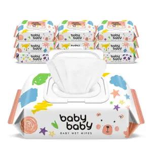 소프트 엠보 80매 10팩 캡형 아기물티슈