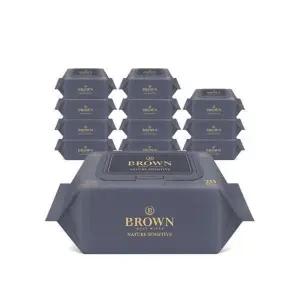 브라운 네이처 센시티브 70매 캡형 10팩 아기물티슈