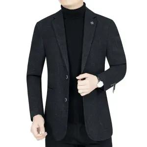 원더우면 남자 정장 자켓 추동 캐주얼 코트 모직 슬림 싱글 OPH4