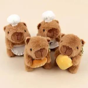 베이커리 카피바라 봉제 인형 가방고리 열쇠고리 키링 낱개