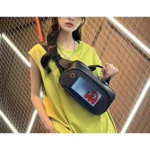 LED 픽셀 슬링백 디스플레이 방수 디붐 숄더백 크로스바디