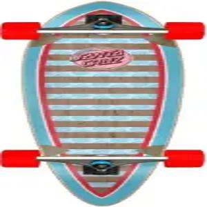 산타 크루즈 스케이트보드 디코더 웨이브 핀테일 롱보드 크루저 9.2인치 x 33인치