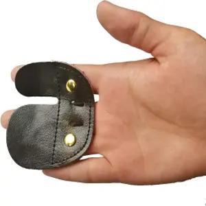 오른손용 윈드풀로고 소 가죽 양궁 손가락 탭 긴 활 손 보호대