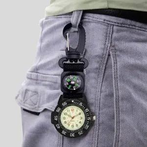 [셀러에이드]액티비티 카라비너 야광 스포츠 시계(블랙)