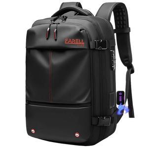 파렐 홈 진공 씰 여행용 백팩, 60L 확장형 통합 공기 압축 버튼 방수 TSA 잠금장치, 에어백 캐빈 캐리어, 백팩 블랙.