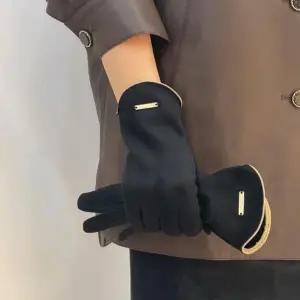 남성 여성 겨울 외출 스웨이드 소재 사이즈 선택 소프트 퍼 방한 터치 장갑