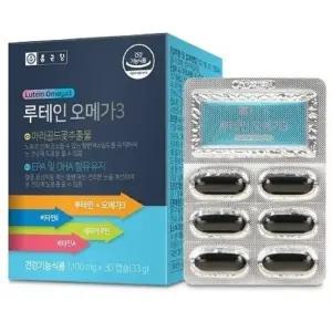 종근당 루테인 오메가3 1100mg x 30캡슐 비타민A E 베타카로틴 마리골드