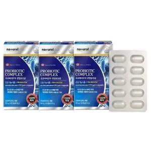내츄럴플러스 프로바이오틱 혼합유산균 500mg x 60캡슐 2+1 총180캡슐 튼튼한 장건강 위해