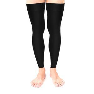 스포츠 러닝 블랙 XL용 실리콘 미끄럼 방지 스트랩 무족 압축 양말이 포함된 허벅지 하이 컴프레션 스타킹 20 30mmhg 레그 슬리브