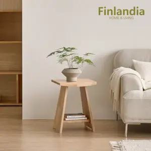 핀란디아 소울 원목 침실 거실 사각 스툴 협탁