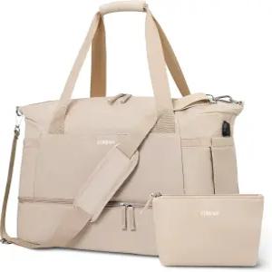 여성용 ETRONIK 짐 가방 신발 수납 공간이 있는 개인 용품 여행 젖은 포켓 및 USB 충전 포트가 위켄더