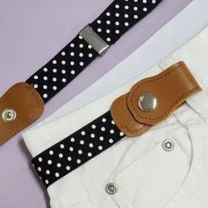 버클없는 스판벨트 어린이용 허리띠 땡땡이 노버클 무압박 탄성벨트 버클없는 무버클