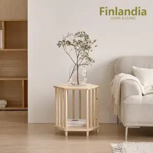 핀란디아 소울 원목 침실 거실 육각 1단 협탁