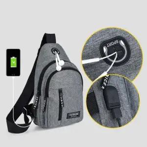 남자슬링벡 메신저가방 미니 크로스백 이어폰구멍 WAEAA58