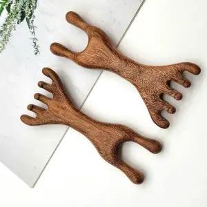 더블헤드 괄사빗 원목 지압 나무괄사 괄사마사지기 두 (WFKB5U9)