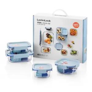 락앤락 더클리어 플래티늄 밀폐용기 선물세트 4종 내열유리 오븐