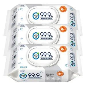 깨끗한나라 클린 손소독 티슈 캡형 60매 X 3개