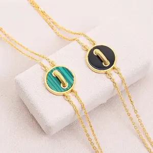 [골드모아]순금 여자 체인 팔찌 11.25g [원석 버튼]