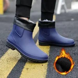 남성 겨울 데일리 방한 기모 레인부츠 신발 탈부착부츠 패션방한화 겨울 레인부츠 데일리부츠