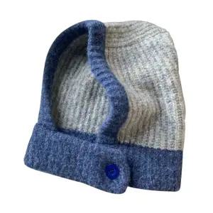 겨울 후드 넥워머 여성 방한 니트 단추 바라클라바