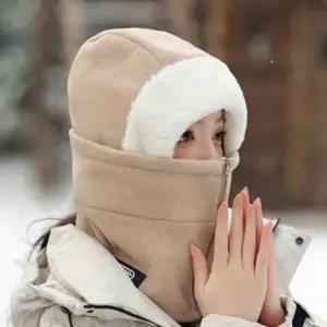 방한 후리스 후드 넥워머 겨울 지퍼 모자 후드워머 바라클라바