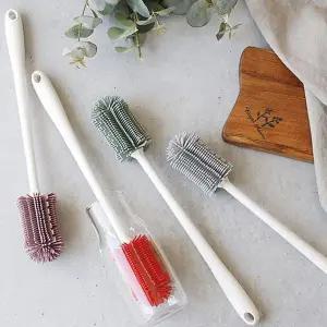 [하프클럽/]젖병 세척용 브러쉬 실리콘 세척솔 아기 청소 도구