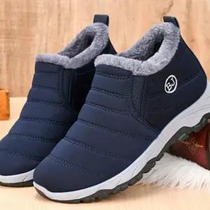 기모 남자 패딩 신발 슬립온 방한화 남자 겨울 신발